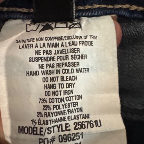 FL Frank Lyman dark wash skinny jeans with rhinestone-cuffed ankles Size S - Picture 12 of 12